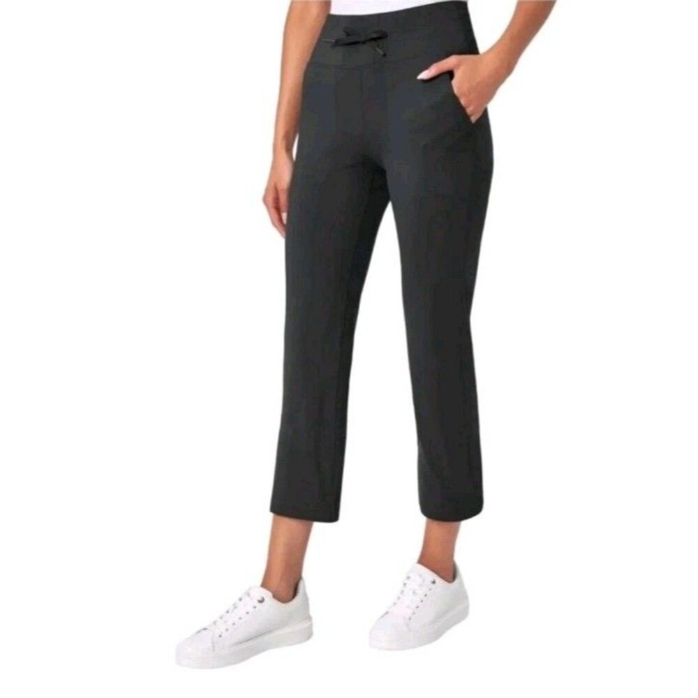 Mondetta Women's Drawstring Capri, Black,‎ Medium